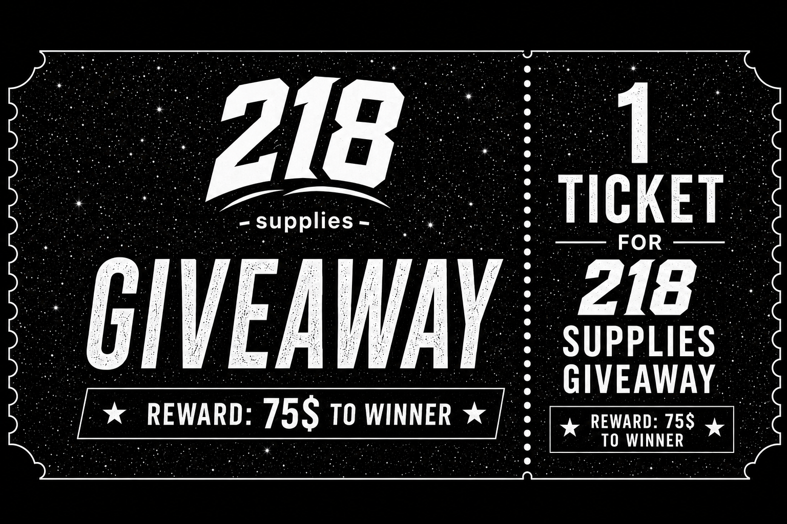 218 Supplies Giveaway (75$ gift card if you win)
